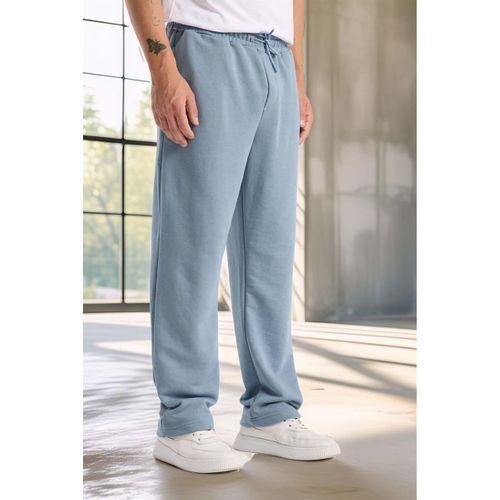 Mendes Baggy Kalıp Diagonal 3 İplik Kumaş Erkek Eşofman Altı Pantolon - Soğuk Mavi