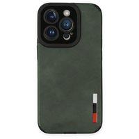 XD iPhone 14 Pro Max Kılıf Loop Deri Silikon - Yeşil