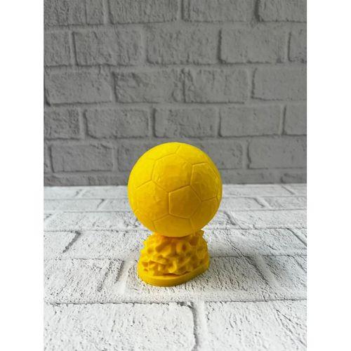 Mini Fıfa Futbol Topu Biblo Sarı Renk 10cm Spor Temalı Dekor