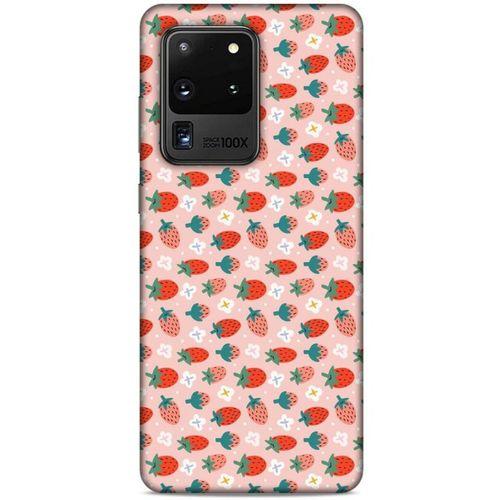 Frutix Çilek 01 Samsung Galaxy S20 Ultra Kılıf Desenli Silikon
