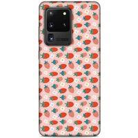 Frutix Çilek 01 Samsung Galaxy S20 Ultra Kılıf Desenli Silikon