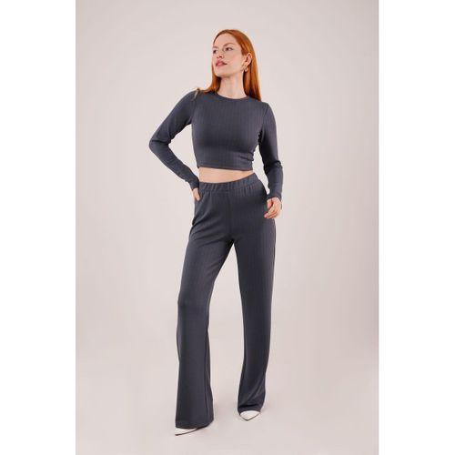Fitilli Bluz Ve Pantolon Antrasit İkili Takım