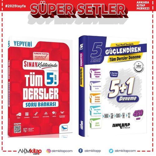 Sınav Yayınları 5.Sınıf Tüm Dersler Soru Bankası ve Ankara Yayıncılık Deneme Seti 2 Kitap