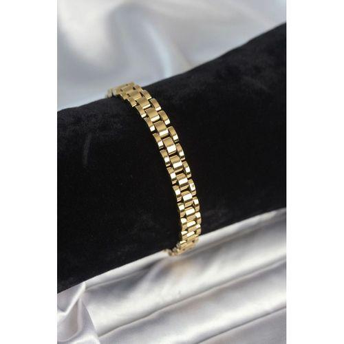316L Çelik Gold Renk 7 mm Kalınlık Erkek Bileklik