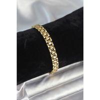316L Çelik Gold Renk 7 mm Kalınlık Erkek Bileklik