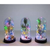 Yılbaşı Temalı Işıklı  Dekoratif Cam Fanus Alk5074