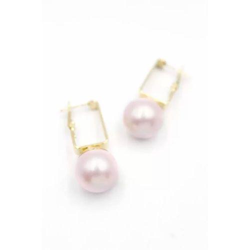 İncili Küpe - Pembe