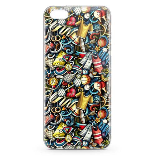 Apple iPhone 5 Kılıf Dambıl Bilardo Doodle Arka Kapak Koruma Desenli Full Koruyucu