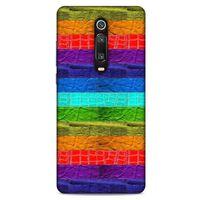 Xiaomi Mi 9T Kılıf Patchwork (38) Neo Hybrid Kılıf Yeşil Kırmızı Mor