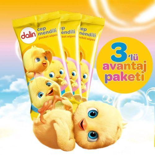 Dalin Klasik Islak Cep Mendil 3x15 Adet