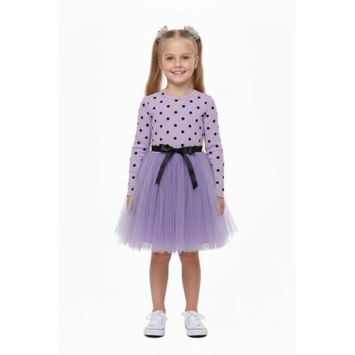 Kız Çocuk Puantiyeli Tütülü Elbise BGL-ST05204