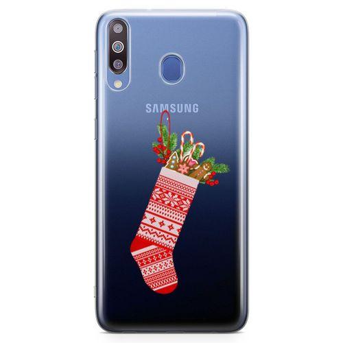 Samsung Galaxy M30 Kılıf Noel Çorabı Arka Kapak Koruma Desenli Full Koruyucu