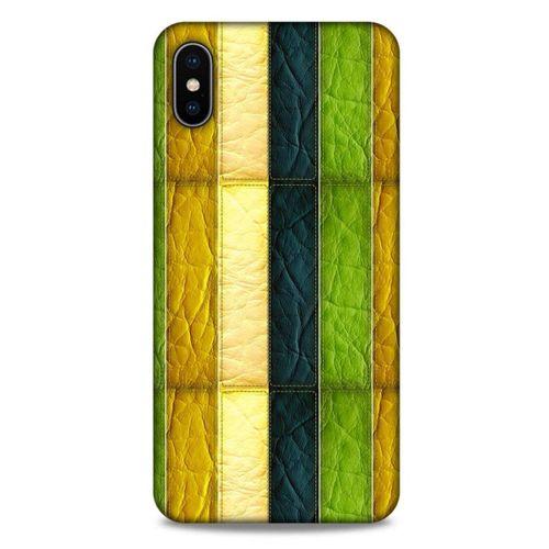 Apple iPhone XS Max Kılıf Patchwork (37) Silicone Cover Sarı Lacivert
