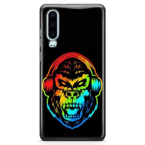 Huawei P30 Kılıf Goril Colorful Arka Kapak Koruma Desenli Full Koruyucu