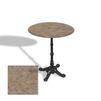 Dockers Çipa 1002 Döküm Ayak Yuvarlak Masa Çap 70cm - (Werzalit, Wermodin ve Allzalit Tabla) - Edgy Wood