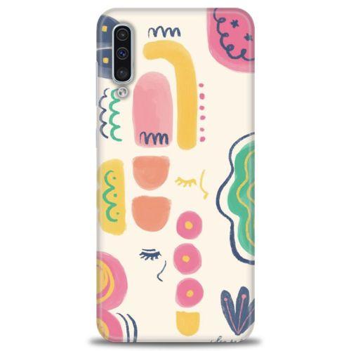 Samsung Galaxy A50 Kılıf HD Baskılı Kılıf - Çizim + Tam Ekran Koruyucu
