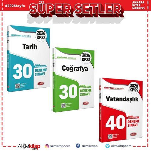 Data Yayınları 2026 KPSS Tarih Coğrafya ve Vatandaşlık Deneme Seti 3 Kitap