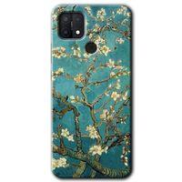 Oppo A15s Kılıf HD Desen Baskılı Arka Kapak - Almond Blossom
