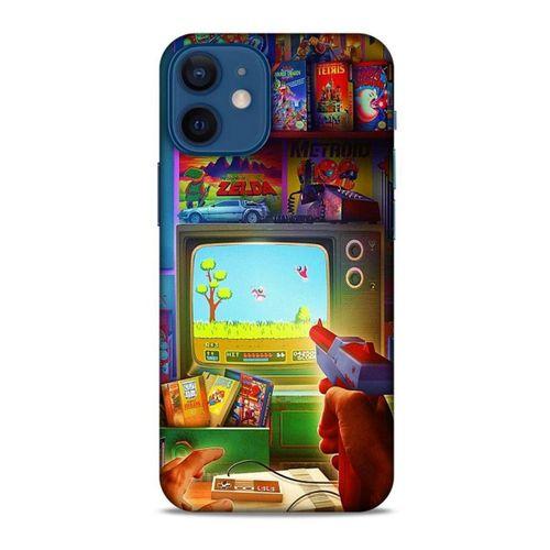 Retro (25) Desen Antişok Kapak Renkli Apple iPhone 12 Mini Kılıf