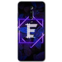 Xiaomi Mi 9T Kılıf HD Desen Baskılı Arka Kapak - Dark Neon Yaprak E Harfi + Kırılmaz Cam