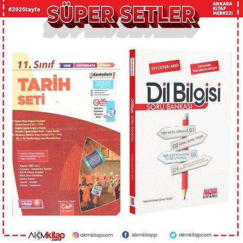 Çap Yayınları 11. Sınıf Tarih Anadolu Seti ve AKM Dil Bilgisi Soru Bankası Seti 2 Kitap
