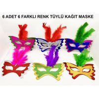Tüylü Kağıt Karnaval Maskesi (639lı Set)