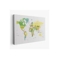 Dünya Haritası  Dekoratif Kanvas Tablo 1056