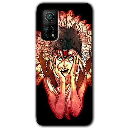 Xiaomi Mi 10T HD Baskılı Kılıf + 9D Tam Ekran Koruyucu - Kurt Kız