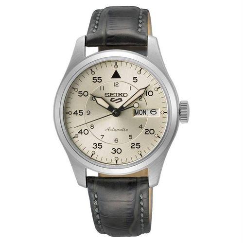Seiko SRPJ87K1 Otomatik Deri Gri Krem Kadran 10 ATM 36 mm Erkek Kol Saati
