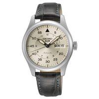 Seiko SRPJ87K1 Otomatik Deri Gri Krem Kadran 10 ATM 36 mm Erkek Kol Saati