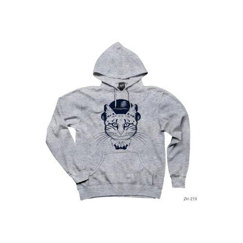 Şirin Kedi Gri Kapşonlu Sweatshirt Hoodie