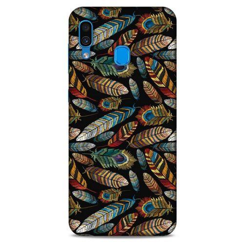 Samsung Galaxy A30 Kılıf Desenli Özel Seri Tüyler (28) Arka Kapak