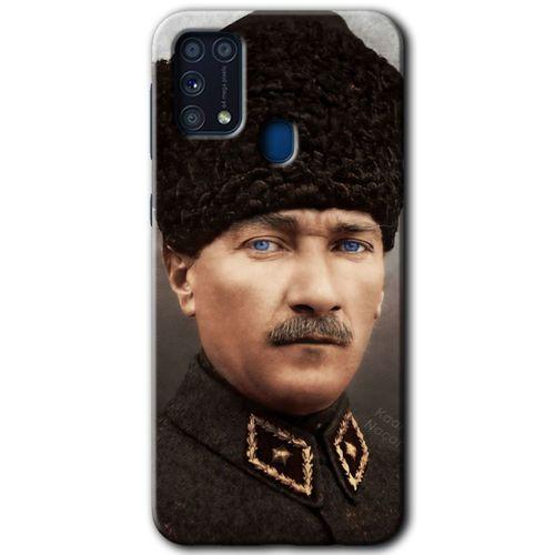 Potkal Hediye Fabrikası Samsung Galaxy M31 Kılıf HD Desen Baskılı Arka Kapak - Başkomutan Atatürk