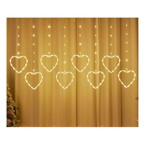 Kalpli Perde LED Işıklar, Sevgililer Günü Romantik LED Aydınlatma