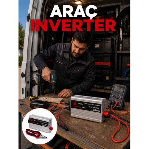 1500w Araç İnvertörü Elektronik Cihazlar İçin Yüksek Verimli Güç Dönüştürme Sistemi