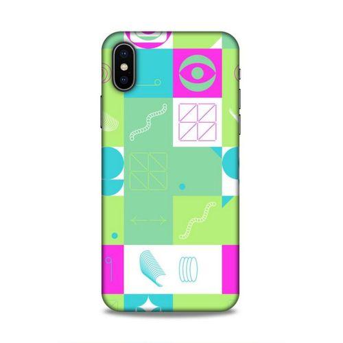 Apple Iphone X Uyumlu Kılıf Insomnia (30) Silicone Case Pembe Yeşil
