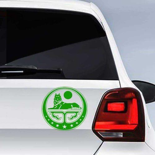 Çeçen Bayrak Amblemi Arması Sticker, Oto Etiket, Araç Çıkartma, Araba Tuning Aksesuar Yeşil