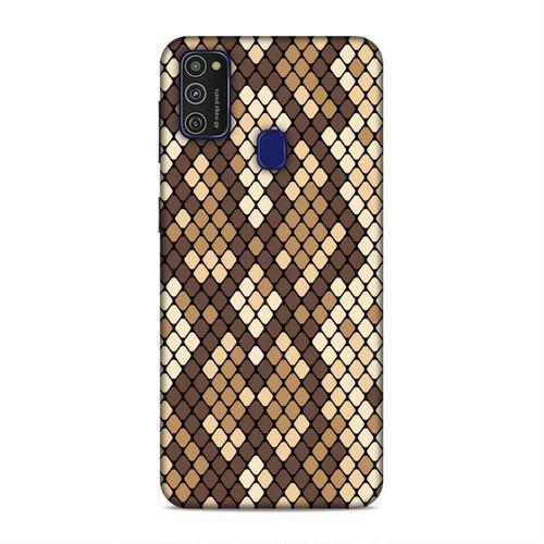 Samsung Galaxy M21 Kılıf Yilan Kamuflaj Arka Kapak Silikon Koruma Full Koruyucu