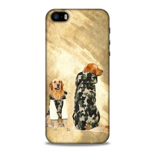 Apple Iphone 5S Kılıf Köpek Kıyafetleri (32) Soft Silikon Kılıf Golden Kapişonlu Polar