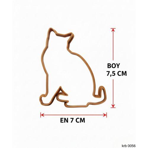 Arka Profilden Oturan Kedi Kurabiye Kalıbı ve Hamur Kesici – Şeker Hamuru ve Oyun Hamuru İçin Tek Parça Kalıp