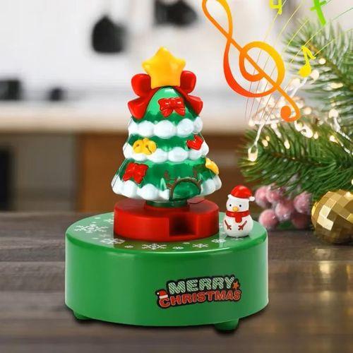 VIP KALİTE YILBAŞI MÜZİK KUTUSU YILBAŞI AĞAÇLI KARDAN ADAMLI IŞIKLI DÖNEN MÜZİK KUTUSU KURMALI