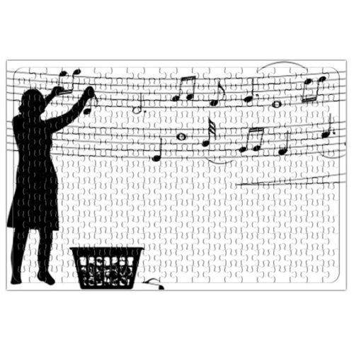 Notalı Müzik Notalar Komik Puzzle 240 Parça Yapboz