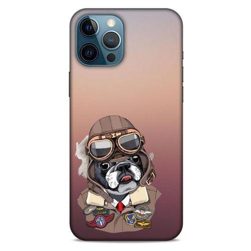 Animax Pilot Bulldog Apple iPhone 12 Pro Max Kılıf Desenli Silikon