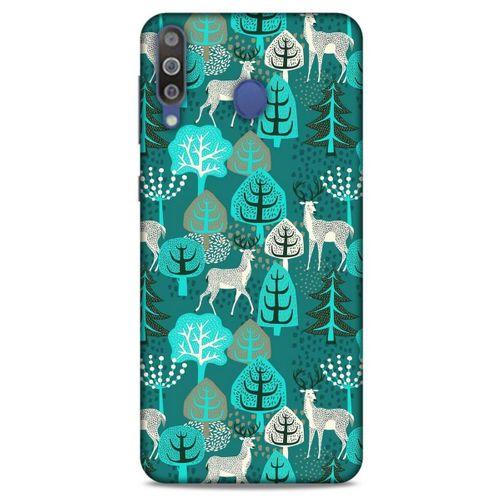 Samsung Galaxy M30 Kılıf Snowix (32) Soft Silikon Kılıf Turkuaz Beyaz