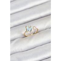 Pirinç Gold Renk Kelebek Model Kadın Yüzük