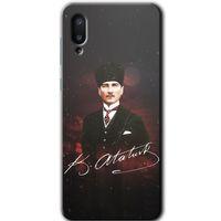 Samsung Galaxy A02 Kılıf Baskılı Kapak - Kemal Atatürk + 5D Tam Kaplayan Cam