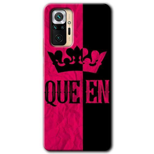 MRCİLETİSİM Xiaomi Redmi Note 10 Pro Kılıf Baskılı Kapak - Queen + 5D Tam Kaplayan Cam