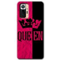 MRCİLETİSİM Xiaomi Redmi Note 10 Pro Kılıf Baskılı Kapak - Queen + 5D Tam Kaplayan Cam
