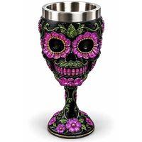 Day Of The Dead Şeker Kuru Kafa Tasarımlı 3d Çelik Kadeh Bardak Alk6513
