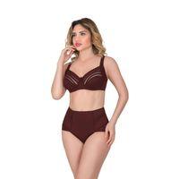 Bordo Yan Destekli Toparlayıcı Balenli Sütyen